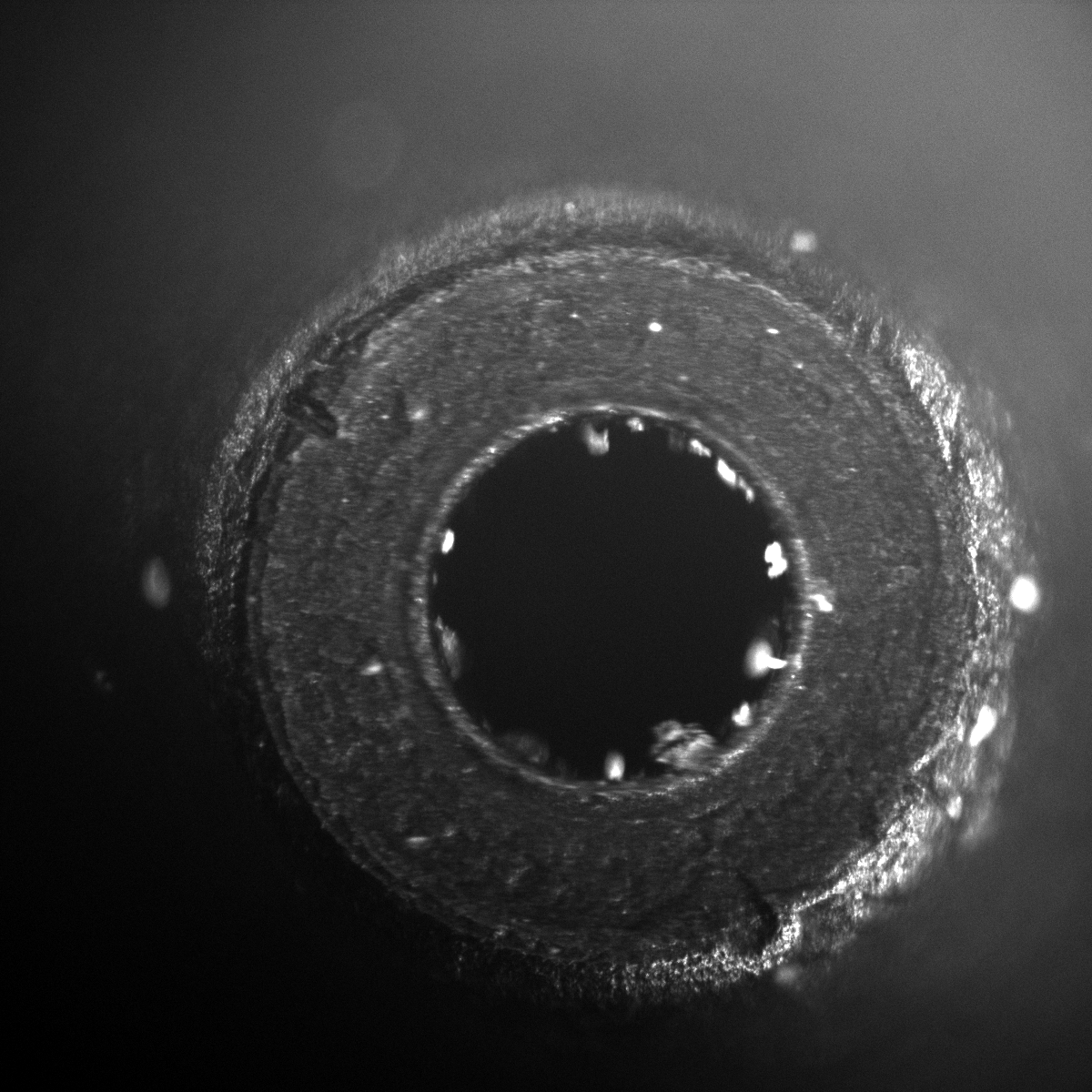 Microscope view of another supplier's 0.4 mm nozzle